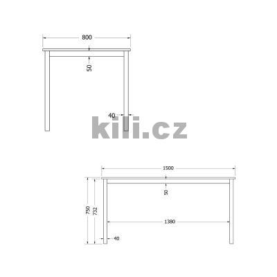Stolov� podno� venkovn� V/MEZO 150, �ern� perli�ka RAL 9005
