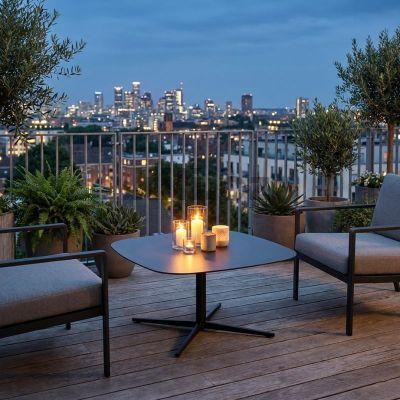 Stolov� podno� venkovn� V/FERRO, �ern� perli�ka RAL 9005