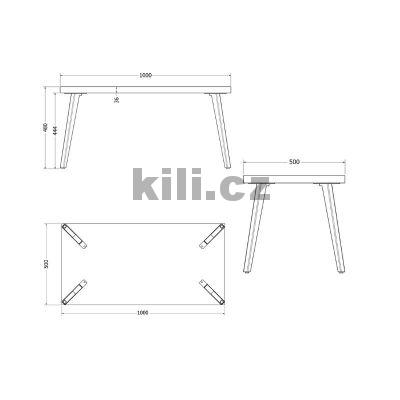 Stolov� noha venkovn� V/RODOS COFFEE, �ern� perli�ka RAL 9005