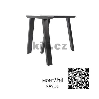 Stolov� podno� venkovn� V/MILANO, �ern� perli�ka RAL 9005