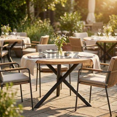 Stolov� podno� venkovn� V/TRENTO, �ern� perli�ka RAL 9005