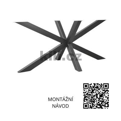 Stolov� podno� venkovn� V/OMEGA, �ern� perli�ka RAL 9005