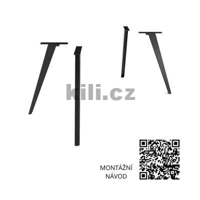 Stolov� noha venkovn� V/RODOS, �ern� perli�ka RAL 9005