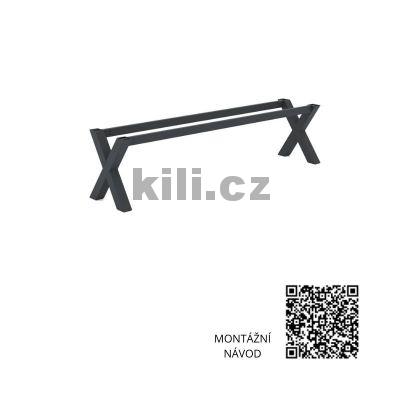 Stolov� podno� venkovn� V/XENA LAVICE, �ern� perli�ka RAL 9005