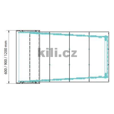 Stolov� konstrukce rozkl�dac� v�suvn� Mensola Party 900 mm, hlin�k natural