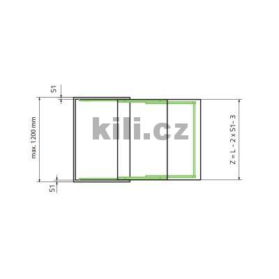 Stolov� konstrukce rozkl�dac� v�suvn� LUNCH, hlin�k natural