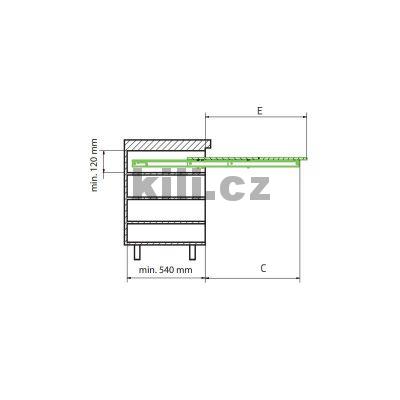 Stolov� konstrukce rozkl�dac� v�suvn� SIESTA, hlin�k natural