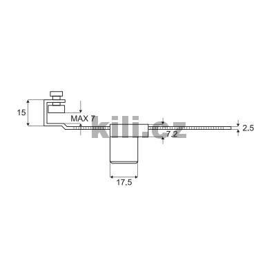 Z�mek posuvn� sklen�n� dve�e Siso 750 100mm - r�zn� kl��
