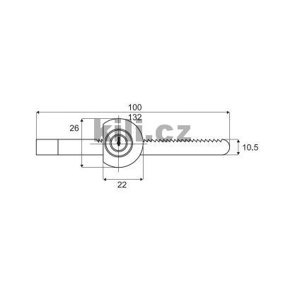 Z�mek posuvn� sklen�n� dve�e Siso 750 100mm - r�zn� kl��