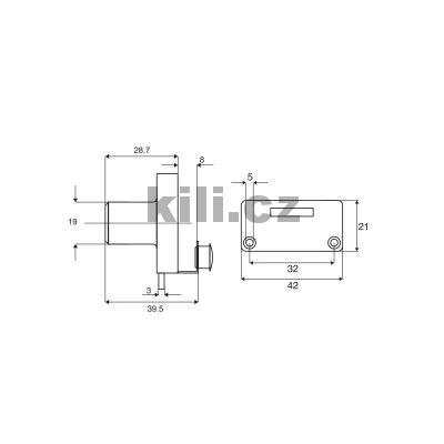 Z�mek na sklo Siso 918 chrom - r�zn� kl��