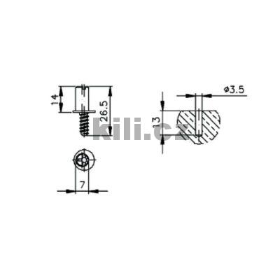 �ep zav�rac� excentrick� s podlo�kou, standardn� z�vit