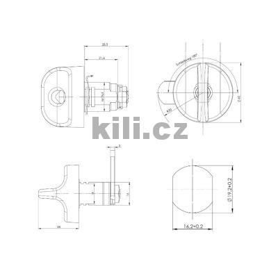 Oto�n� bezpe�nostn� uz�v�r na visac� z�mek