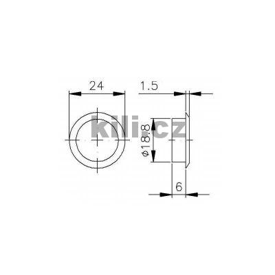 Rozeta standardn� 18 mm