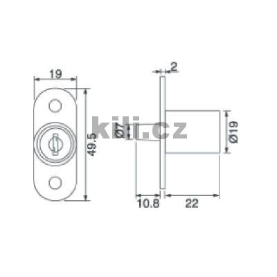 Z�mek tla�n� na posuvn� dve�e KILI CHILLI - r�zn� kl��