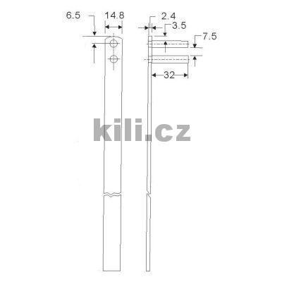 Z�mek centr�ln� KILI CHILLI - 600 mm - r�zn� kl��