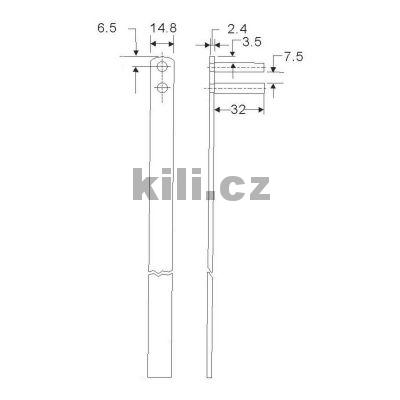Z�mek centr�ln� KILI CHILLI - 1200 mm - r�zn� kl��