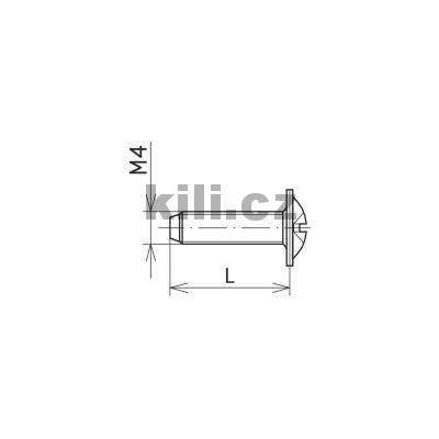 Spojovac� �roub s matic� M4 5mm nikl