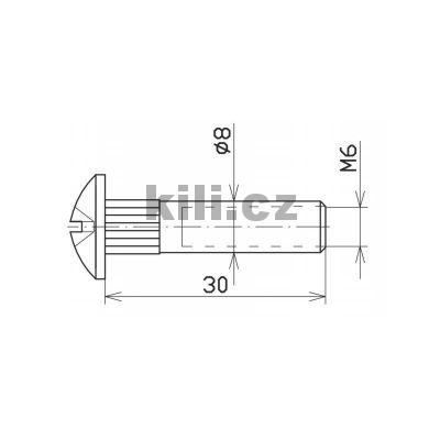 Spojovac� �roub s matic� M6 8mm nikl