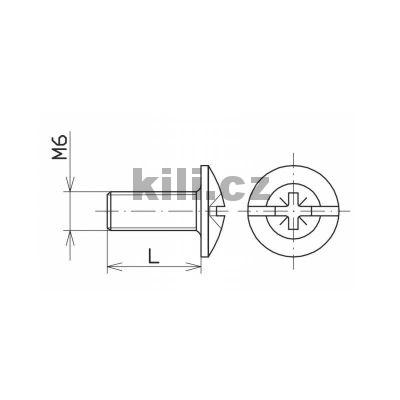 Spojovac� �roub s matic� M6 8mm nikl