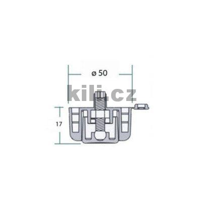 Kluz�k staviteln� �ern� 50 x 17