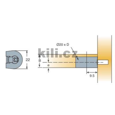 TI-Kov�n� CAMFIX Expando bez �epu, s l�mcem DTD 18/19 syst�m 6 st��brn�, 06433