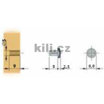 Tlumi� n�razu nar�ec� kulat� transparentn� 8,8 x 2,5mm