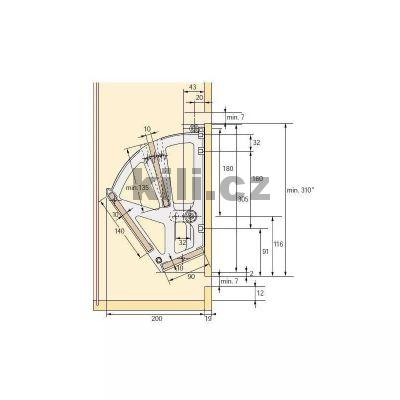 Kov�n� na v�klopn� botn�k 2d�ln� b�l�