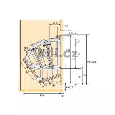 Kov�n� na v�klopn� botn�k 3 d�ln� b�l�