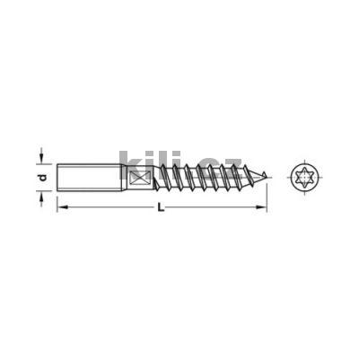 �roub pod �chytku M4x50 mm