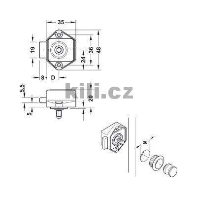 Push-Lock z�mek matn� nikl