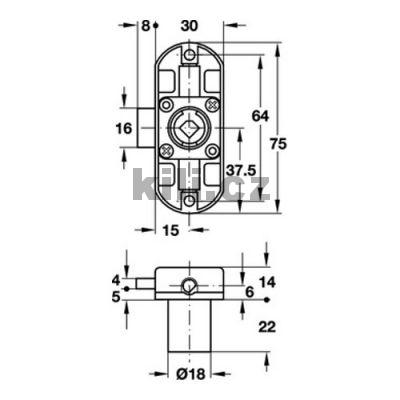 Z�mek Symo 3-cestn� Prav�