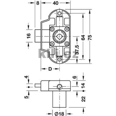 Z�mek Symo 3-cestn� D25 Prav�