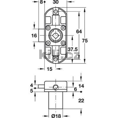 Z�mek Symo 3-cestn� D15 Lev�