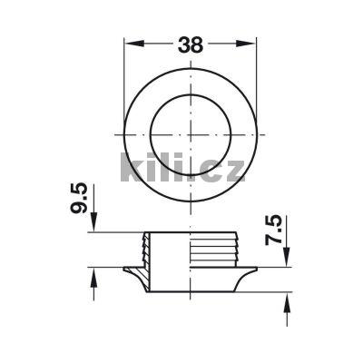 Rozeta Push-Lock 13 mm, matn� nikl