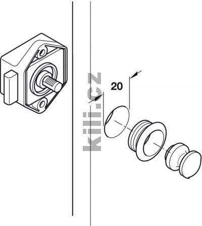 Push-Lock rozeta b�l�