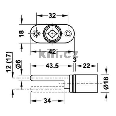 Centr�ln� z�mek s oboustrannou patkou