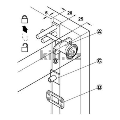 Centr�ln� z�mek s oboustrannou patkou