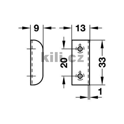 Protiplech H�fele 33x9 Ni