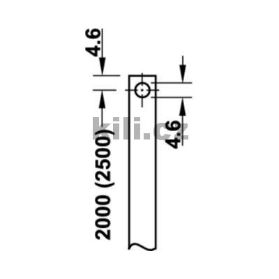 Profilov� ty� pro centr�ln� z�mek 2000 mm