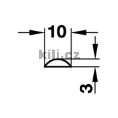 Profilov� ty� pro centr�ln� z�mek 2000 mm