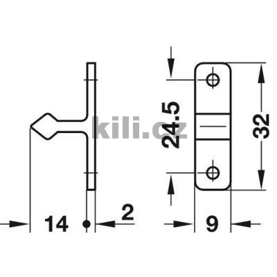 Dvojit� kuli�kov� z�padka k p�i�roubov�n� plast - hn�d�