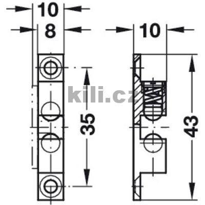 Dvojit� kuli�kov� z�padka 43 mm