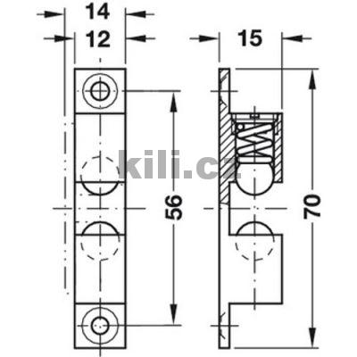 Dvojit� kuli�kov� z�padka 70 mm