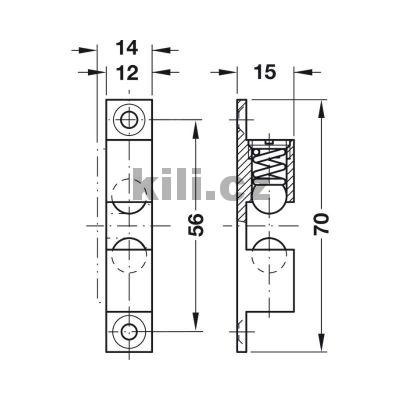 Dvojit� kuli�kov� aretace, k p�i�roubov�n� 70 mm
