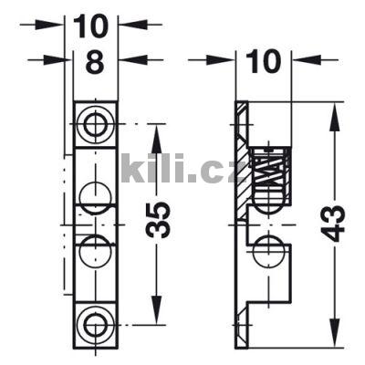 Dvojit� kuli�kov� z�padka k p�i�roubov�n� 43 mm