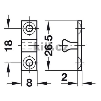 Dvojit� kuli�kov� z�padka k p�i�roubov�n� 43 mm