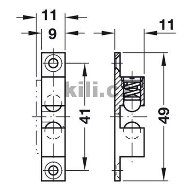Dvojit� kuli�kov� z�padka k p�i�roubov�n� 50 mm