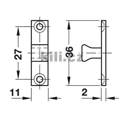 Dvojit� kuli�kov� z�padka k p�i�roubov�n� 60 mm - mosaz