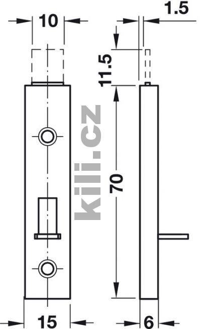 Z�str� rovn� niklovan� 70x11,5