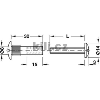 Spojovac� �roub 32-42 mm komplet